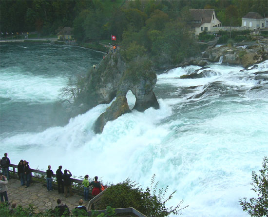 Рейнський водоспад характеристика опис коротко розповідь про водоспад на Рейні